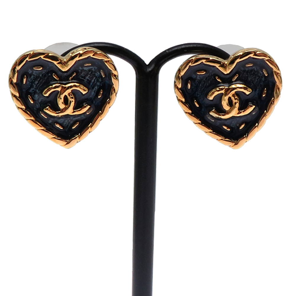 CHANEL Gold Logo Earrings - Picture 2 of 7